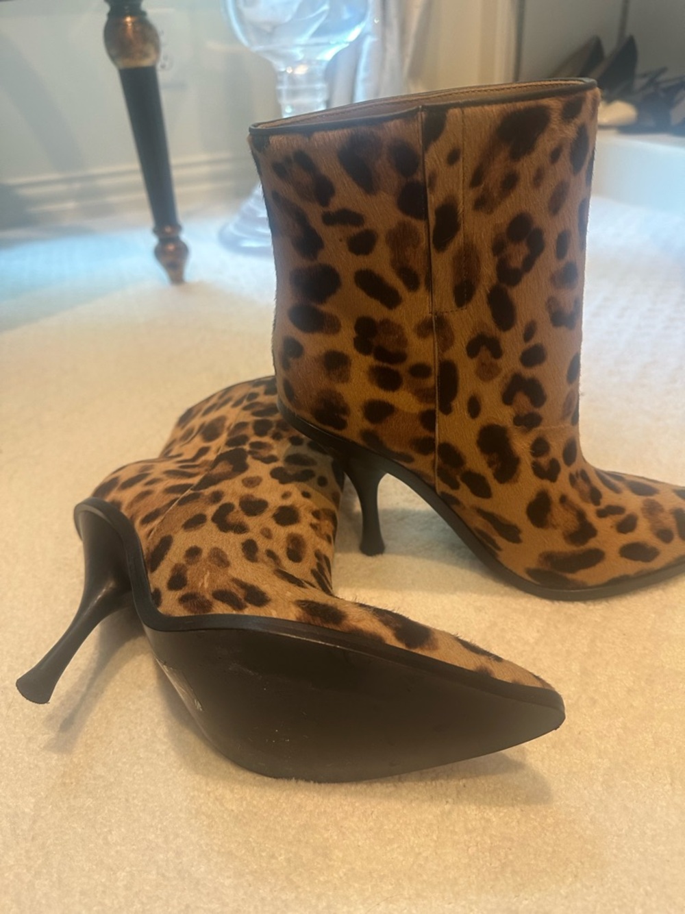 Sigerson Morrison Leopard-Print Ankle Booties in Brown